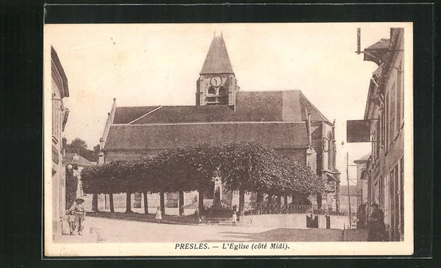 CPA Presles, L´Eglise coté Midi