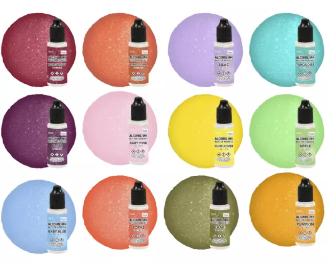 Couture Creations Alcohol Ink GLITTER ACCENTS 12 ml  Choose from 23 Colours