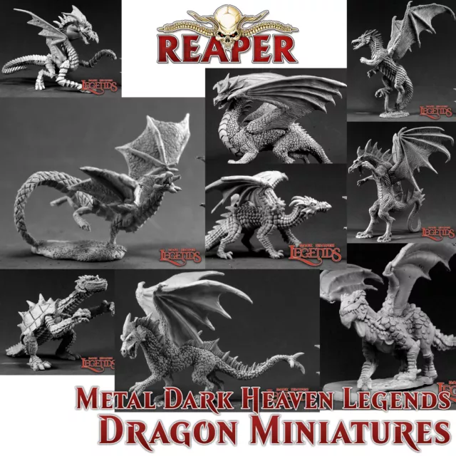 Reaper Miniatures RPG Dragons | Metal DnD Minis Unpainted Tabletop Monsters