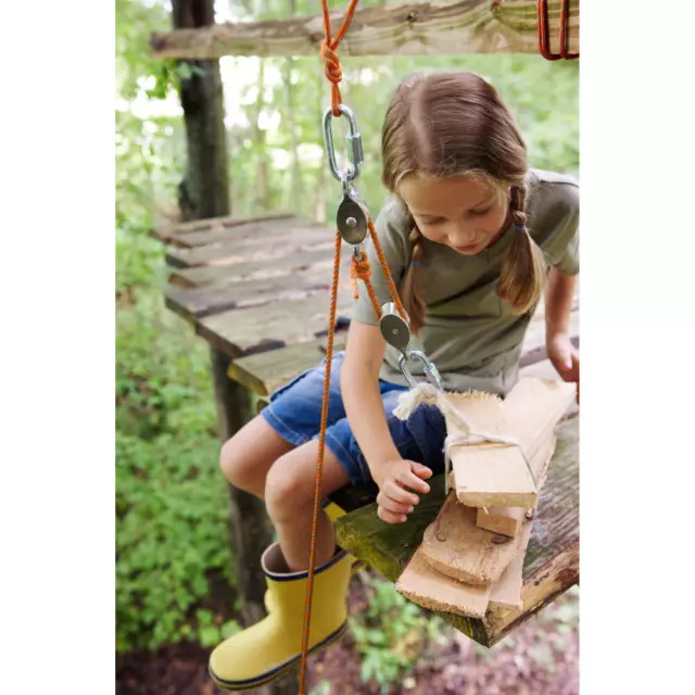 HABA Terra Kids Flaschenzug, Seilzug, Seilaufzug, Hebeseil, Seil, Zubehör, 9 m 3