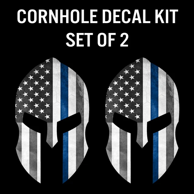 Spartan Blue Line Police Law Enforcement Flag Helmet LE 6