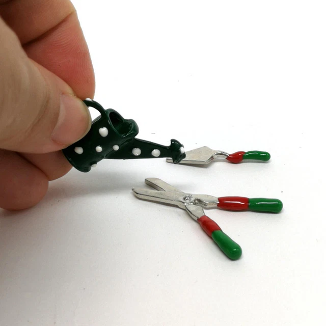 3pcs Miniature Dollhouse Garden Tools Model Toy Micro Landscape Furniture 1/12