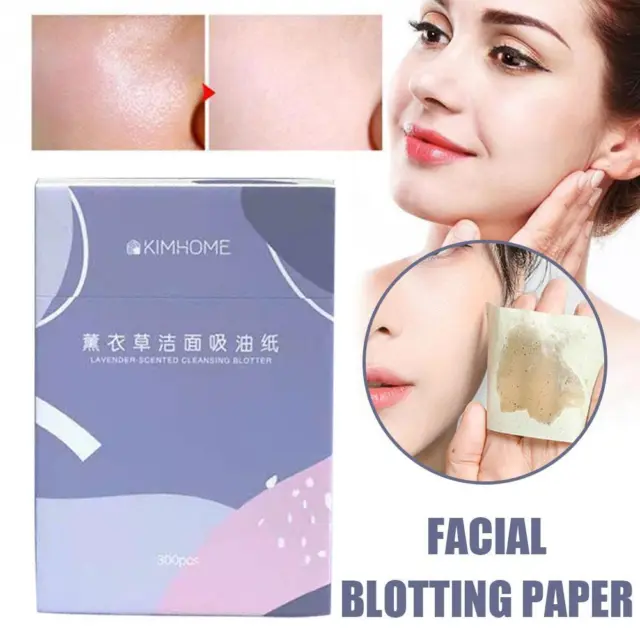 300*Facial Oil Control Absorption Sheets Tissue Face Blotting Paper SkinGrease H
