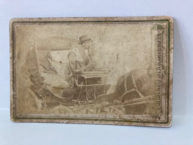 Cdv Foto Ritratto Post Mortem Donna Carrozza Funebre Cavallo Formato Margherita.