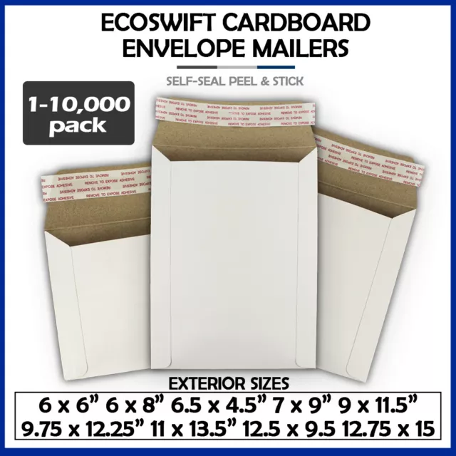 Self Seal Flat Cardboard Mailer Envelopes Photo Shipping Packaging 500 250+more