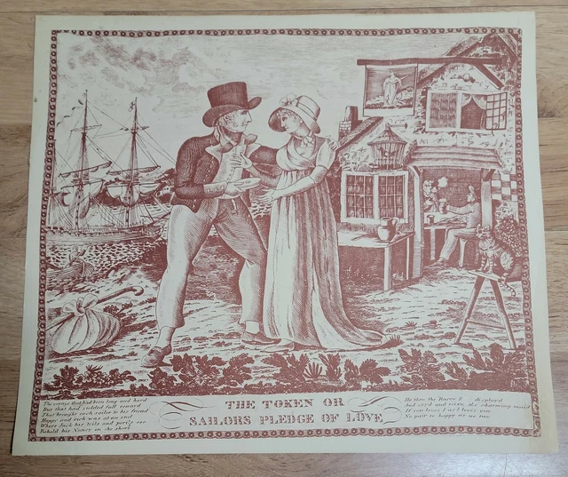 Vintage The Token or Sailors Pledge Of Love Poster Print sail sailing nautical