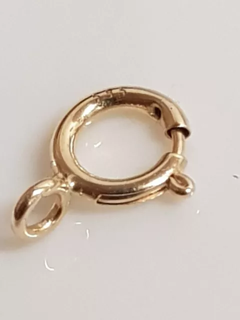 GOLD 585 echt Gold klein  Federring Ringschloss Verschluß Kettenverschluss 5mm
