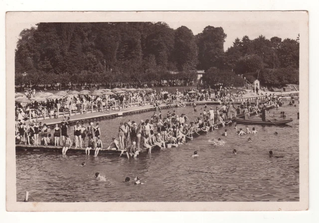 CPA 95 Glacée - L'ISLE-ADAM : LA PLAGE JOUR D'AFFLUENCE (VAL-d'OISE) NON ÉCRITE