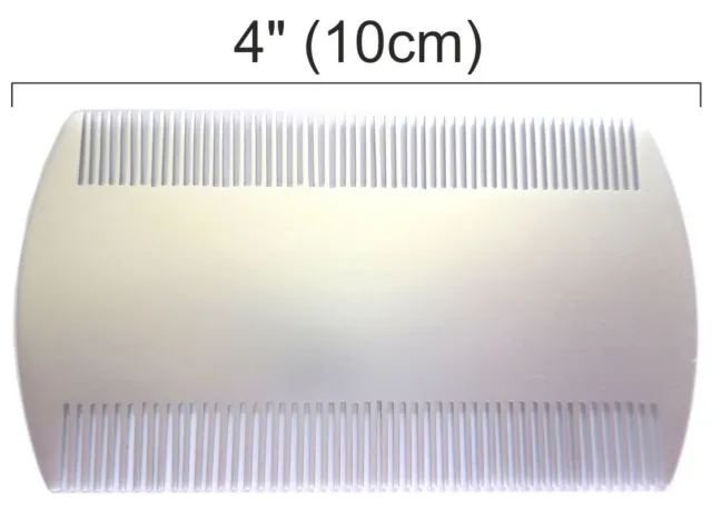 Nit Comb Metal Large 4" Double Sided Head Lice Metal Hair Nit Comb Headlice Nits 3