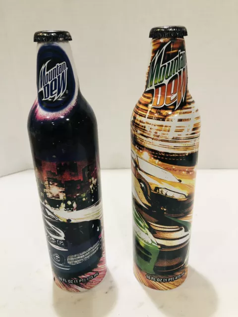 Collectible Mountain Dew Aluminum Bottles Unopened - NASCAR Racing
