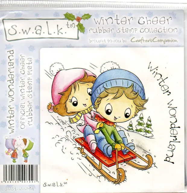 Crafters Companion : SWALK Winter Cheer : Unmounted Rubber Stamp : Wonderland