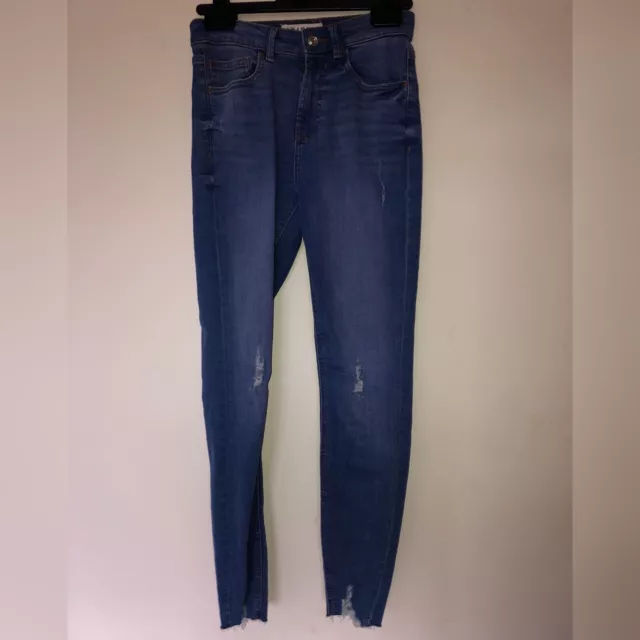 Jeans Primark Cares Denim Co blu brillante sottili gamba dritta lavaggio medio