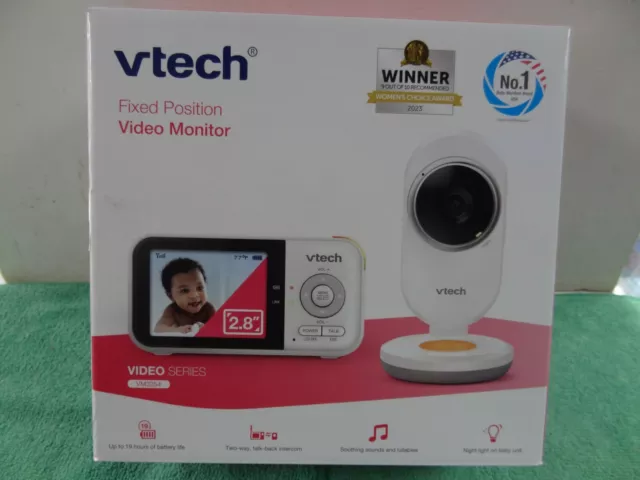 NEW Vtech VM3254 Video Baby Monitor w/ Soothing Sounds & Lullaby - White