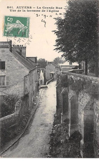 95 - AUVERS SUR OISE - SAN44348 - La Grande rue vue de la terrasse de l'Eglise