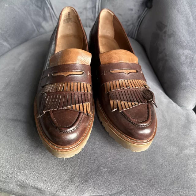 Ladies Brown Slip On Brown Soft Flex Loafers Size Uk 6.5 By Jena Germany Eu 40