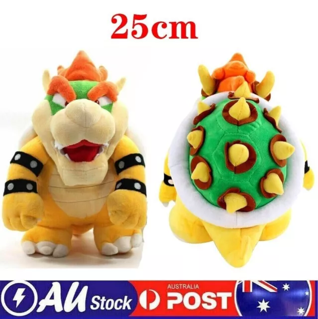 25cm New Nintendo Super Mario Brothers Bros Party Bowser Stuffed Toy Plush Doll