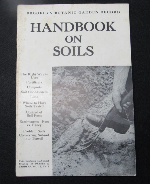 HANDBOOK ON SOILS Brooklyn Botanic Garden Record 1956 Botany