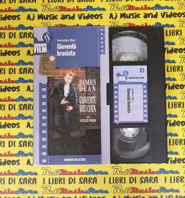 VHS*cartonata film GIOVENTU' BRUCIATA James Dean CORRIERE DELLA SERA (F36)*