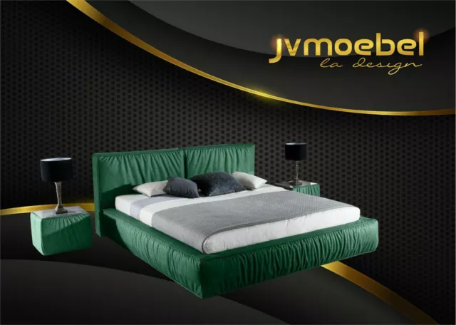 Design Lits Chambre à Coucher Sets Lit 2x Table de Chevet Classique Luxe Meubles