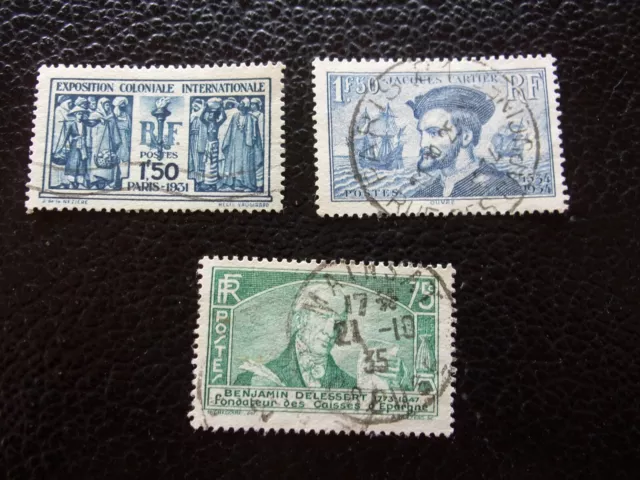 FRANCE - timbre yvert/tellier n° 274 297 303 obl (A03)