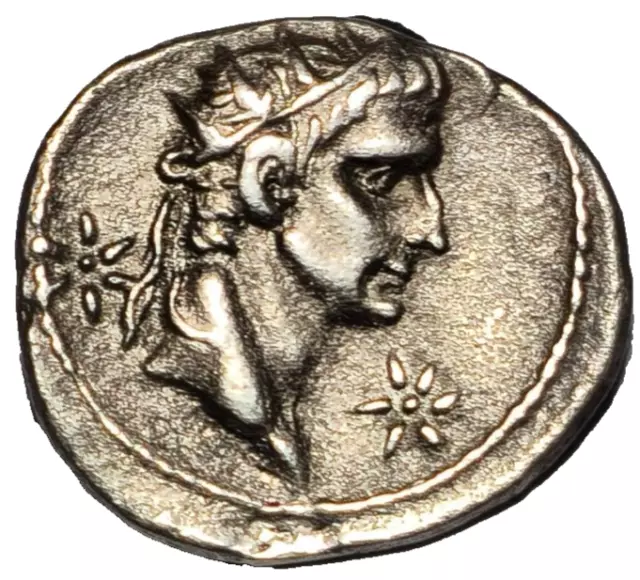 *Rare* Caligula 37-41Ad Silver Denarius/Divus Augustus-2,9 Gr-18 Mm
