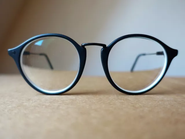 Brille In Style Panto schwarz retro rund Nerd Kunststoffbrille Apollo neu