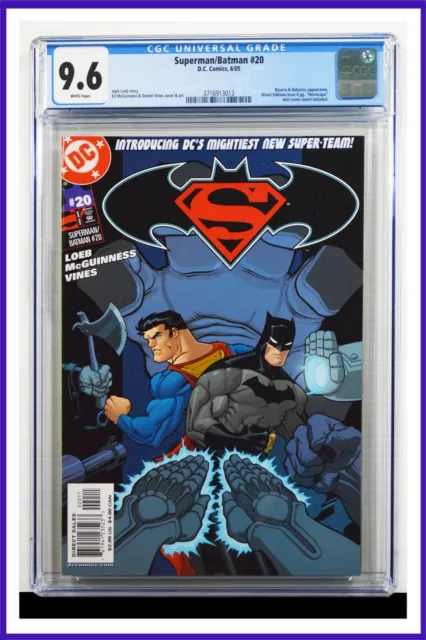 Superman Batman #20 CGC Graded 9.6 DC June 2005 White Pages Comic Book.