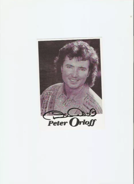 Peter Orloff  - Autogrammkarte, Original Signiert,  Musiker, (ZDF-Hitparade )