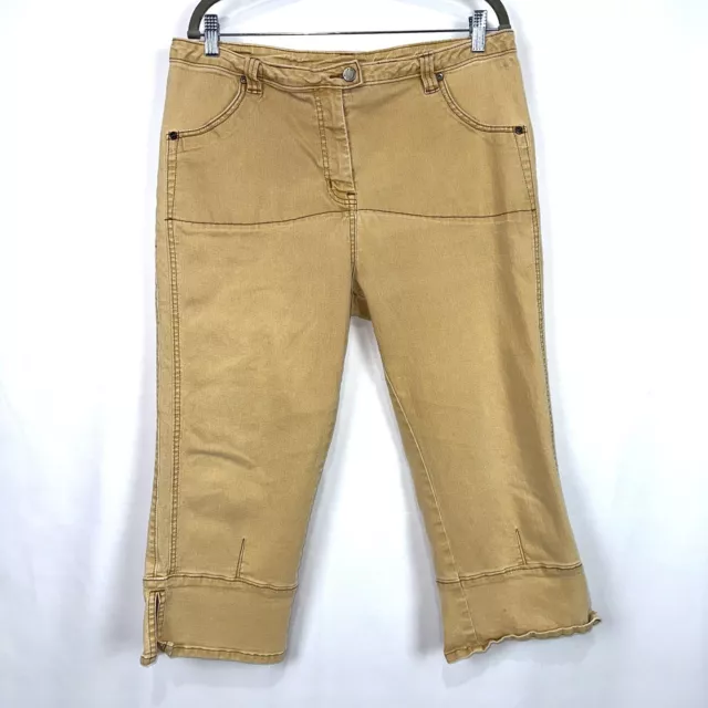 Woolrich Vintage Women’s Sz 11 Beige Cropped Casual Pants Western Laganlook