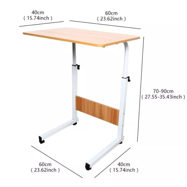 Snack Side Table, C Shaped End Table for Sofa Couch Bed Room Small Table 2