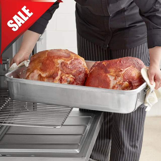 28 Qt. Aluminum Roasting Pan with Handles - 24" x 18" x 4 1/2"