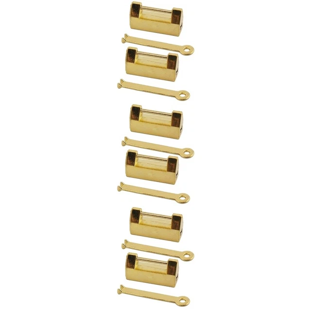 6 Pcs Vintage Lock Key Gift Box Lock Cabinet Door Locks Furniture