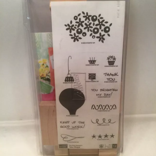 STAMPIN UP TAKE Shape Two Step Stampin Christmas Rubber Stamps Thank