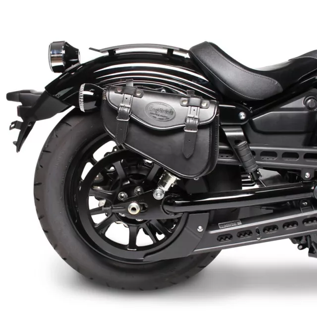 Satteltasche Arizona Honda Shadow VT 125 C schwarz rechts