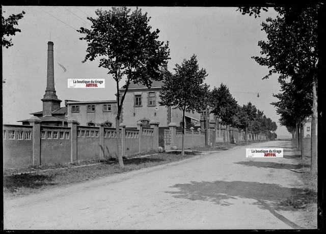 13x18cm Military Camp Bitche Negative Black & White Antique Photo Glass Plate