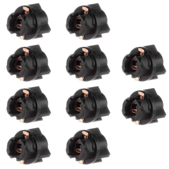 10pc T5 17 37 70 Instrument Panel Cluster Lamp Dash Light Bulb W/ Twist Sockets