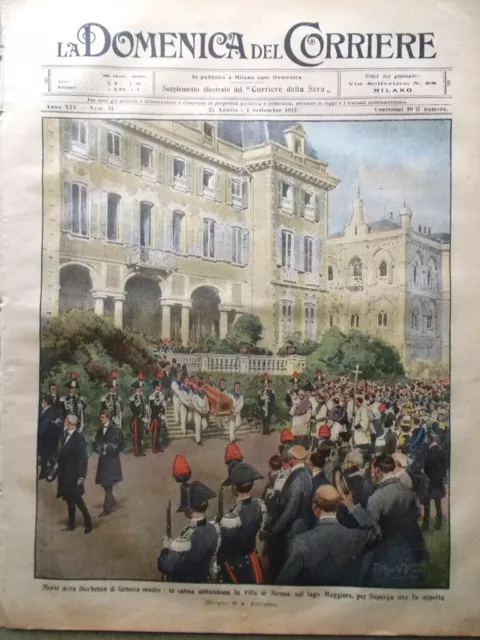 La Domenica del Corriere 25 agosto 1912 Morte di Massenet Ossola Ferrara Cassino