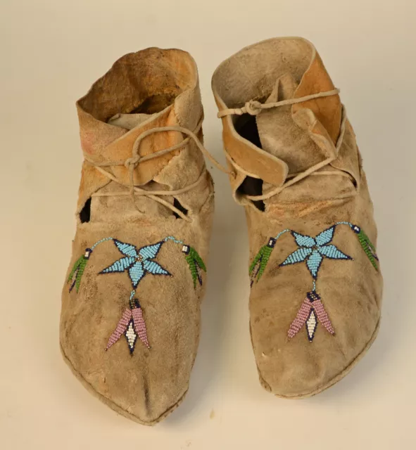 Santee Sioux Moccasins; late 19th century