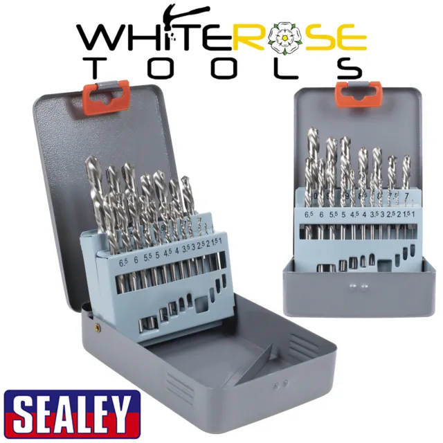 Sealey Left-Hand Spiral Drill Bit Set Screw Extractor Storage Case 19pc