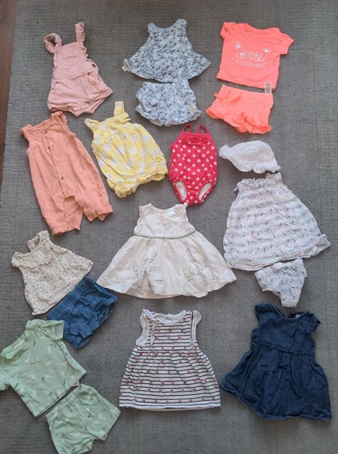 Pacchetto massiccio bambine 0-3 mesi vestiti abito abito primavera estate