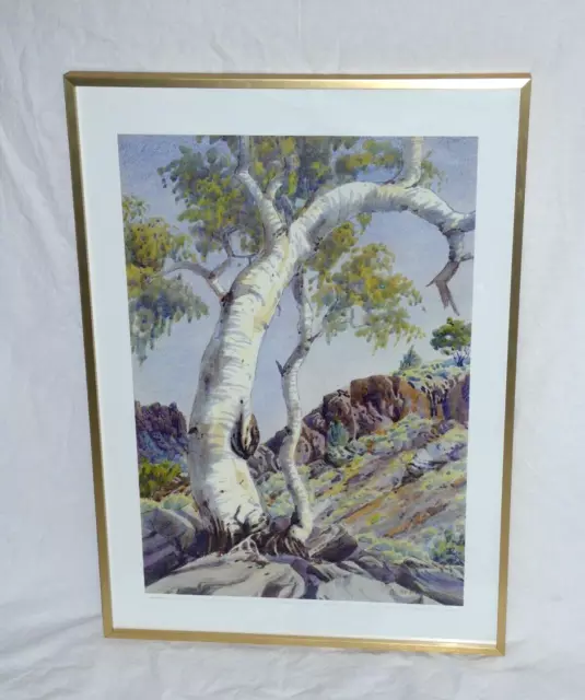 Ghost Gum MacDonnell Ranges by Albert Namatjira c1945 Austalian Framed Print