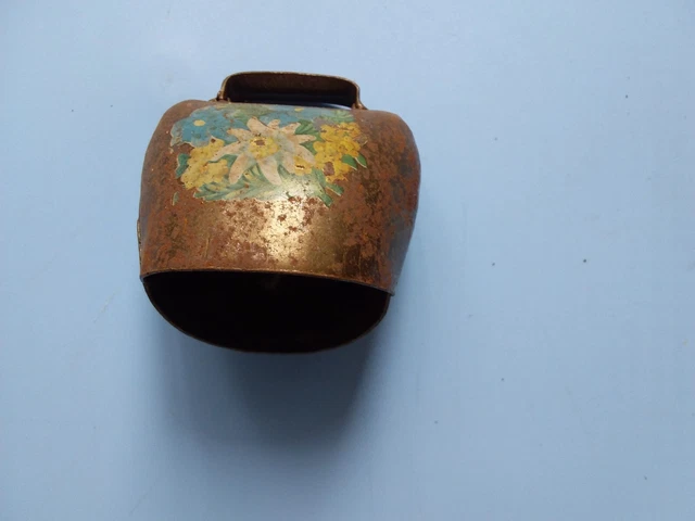 Cloche Vintage En Métal Et Cuir – Bon état, Style Ancien