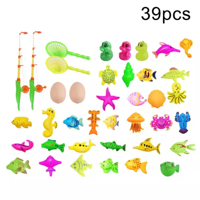 MAGNETIC FISHING TOYS Set Beautiful Printed Colorful Fishing Game Toys  39pcs For $20.56 - PicClick AU