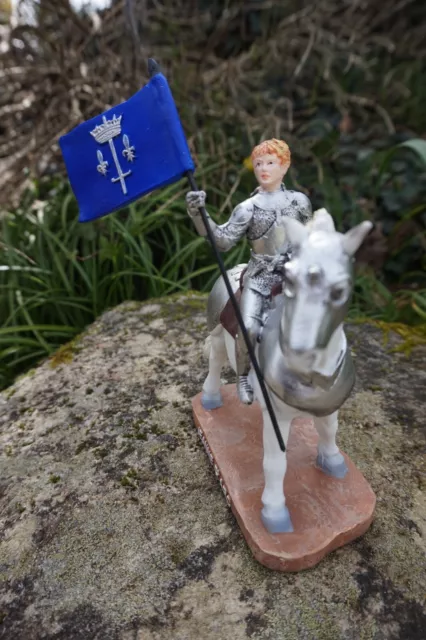 Re0281 Figurine Statuette Reproduction  Jeanne D Arc  A Cheval Rouen