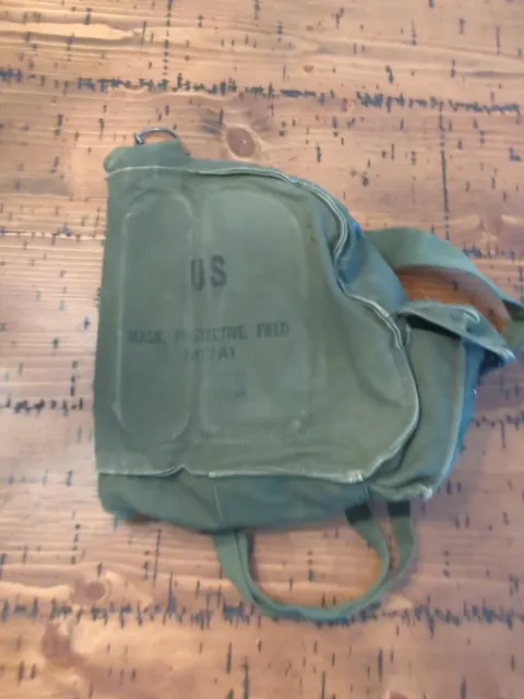 Vietnam War Era Used M-17 US Army Gas Mask Canvas Bag-BAG ONLY S10