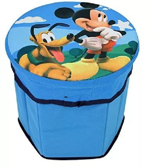 Micky Maus Box + Hocker Spielzeug-Aufbewahrung Kiste m. Deckel faltbar Disney