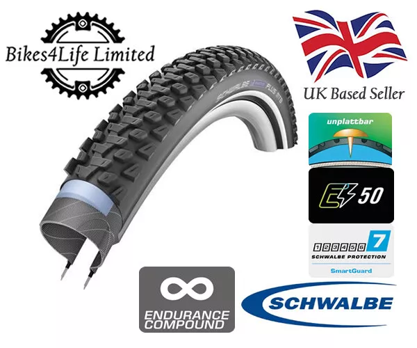 1 PAIR SCHWALBE Marathon Plus MTB Bike Cycle Tyres 26 x 2.10 54