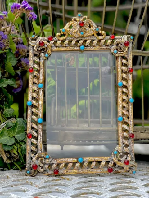 French Large 19Th Picture Frame Bronze Gilded Fabulous Decor
