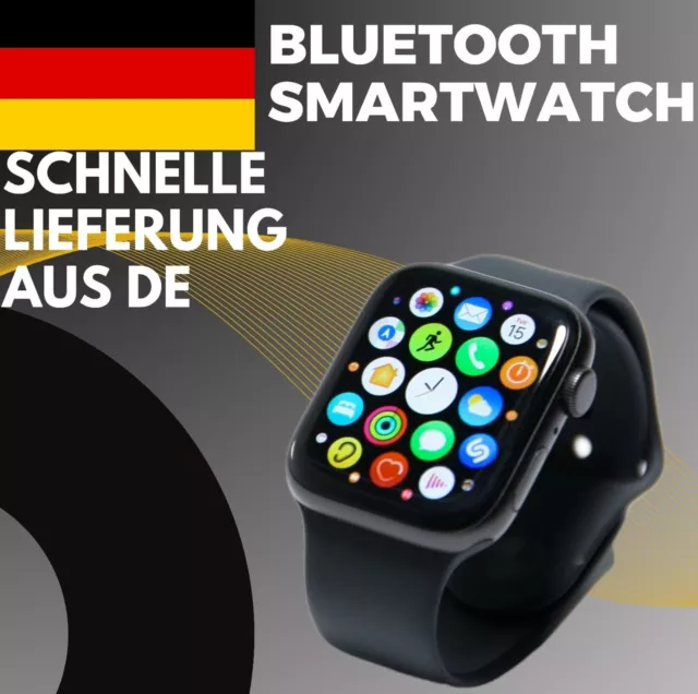 Bluetooth Smartwatch Fitness Herzfrequenz Touch-Screen Android/IOS Milanaiseband