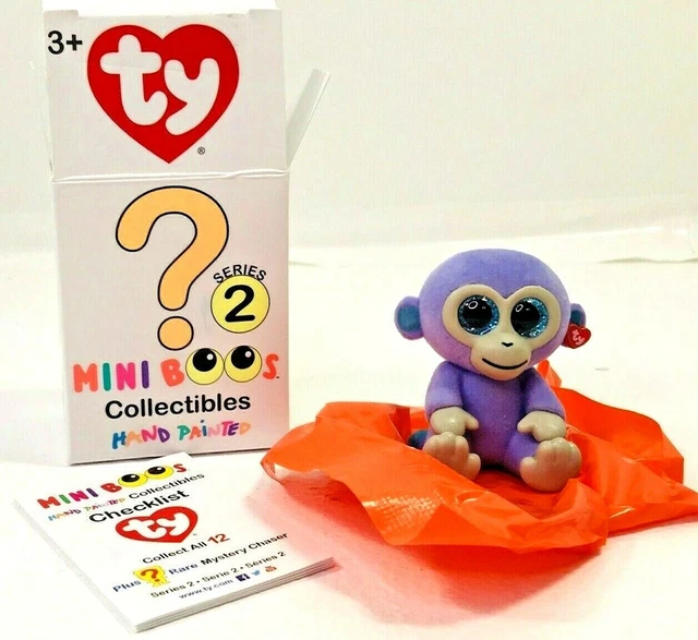 TY Mini Boos Collectibles Series 2 Handpainted Blueberry Purple Monkey Figure 2"